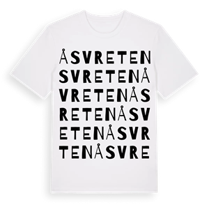 Åsvreten ordlek t-shirt – ekologisk bomull t-shirt från Pinshirt