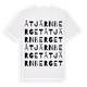 White t-shirt med Åtjärnberget ordlek t-shirt