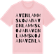Pink Cotton t-shirt med Avenlammskojan ordlek t-shirt