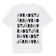White t-shirt med Avradstjärn ordlek t-shirt
