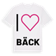 Jag älskar Bäck t-shirt stort tryck