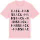 Pink Cotton t-shirt med Back-Hans ordlek t-shirt