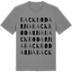 Mid Heather Gray t-shirt med Backbodarna ordlek t-shirt