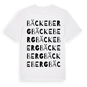 Bäckeberg ordlek t-shirt – ekologisk bomull t-shirt från Pinshirt