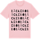 Pink Cotton t-shirt med Bäckebo ordlek t-shirt