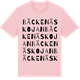 Pink Cotton t-shirt med Bäckenäskojan ordlek t-shirt