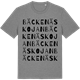 Mid Heather Gray t-shirt med Bäckenäskojan ordlek t-shirt