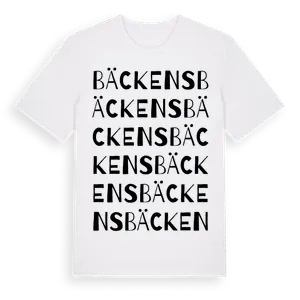 Bäckens ordlek t-shirt – ekologisk bomull t-shirt från Pinshirt