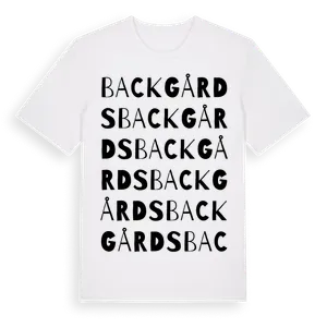 Backgårds ordlek t-shirt – ekologisk bomull t-shirt från Pinshirt