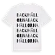White t-shirt med Backhällorna ordlek t-shirt