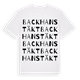 White t-shirt med Backhanstäkt ordlek t-shirt