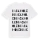 White t-shirt med Backholen ordlek t-shirt