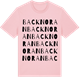 Pink Cotton t-shirt med Backnoran ordlek t-shirt