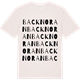 Vintage White t-shirt med Backnoran ordlek t-shirt