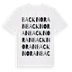White t-shirt med Backnoran ordlek t-shirt