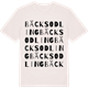 Vintage White t-shirt med Bäcks odling ordlek t-shirt