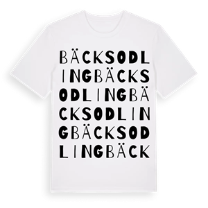 Bäcks odling ordlek t-shirt – ekologisk bomull t-shirt från Pinshirt
