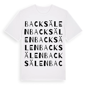 Backsälen ordlek t-shirt – ekologisk bomull t-shirt från Pinshirt