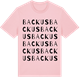 Pink Cotton t-shirt med Backus ordlek t-shirt