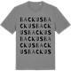 Mid Heather Gray t-shirt med Backus ordlek t-shirt