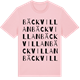Pink Cotton t-shirt med Bäckvillan ordlek t-shirt
