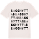 Vintage White t-shirt med Bagghyttan ordlek t-shirt