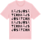 Pink Cotton t-shirt med Bäjsjösätern ordlek t-shirt
