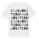 White t-shirt med Bäjsjösätern ordlek t-shirt