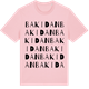 Pink Cotton t-shirt med Bakidan ordlek t-shirt