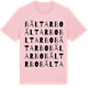 Pink Cotton t-shirt med Bältarbo ordlek t-shirt