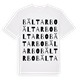 White t-shirt med Bältarbo ordlek t-shirt