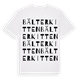 White t-shirt med Bälterkitten ordlek t-shirt