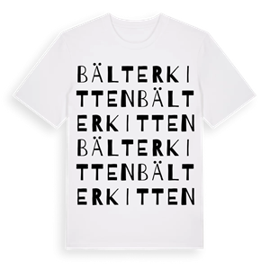 Bälterkitten ordlek t-shirt – ekologisk bomull t-shirt från Pinshirt