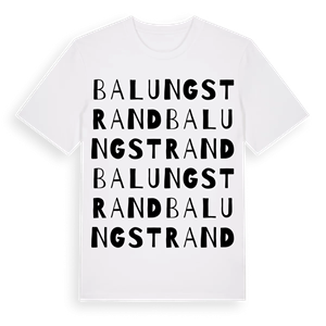 Balungstrand ordlek t-shirt – ekologisk bomull t-shirt från Pinshirt