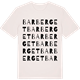 Vintage White t-shirt med Barberget ordlek t-shirt