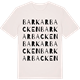 Vintage White t-shirt med Barkarbacken ordlek t-shirt