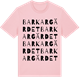 Pink Cotton t-shirt med Barkargärdet ordlek t-shirt