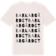 Vintage White t-shirt med Barkargärdet ordlek t-shirt