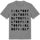 Mid Heather Gray t-shirt med Barktorp ordlek t-shirt