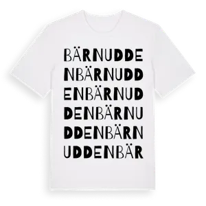 Bärnudden ordlek t-shirt – ekologisk bomull t-shirt från Pinshirt