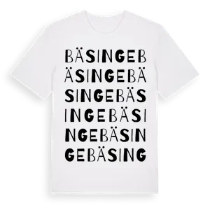 Bäsinge ordlek t-shirt – ekologisk bomull t-shirt från Pinshirt