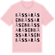 Pink Cotton t-shirt med Bässaråsen ordlek t-shirt