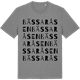 Mid Heather Gray t-shirt med Bässaråsen ordlek t-shirt