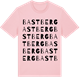 Pink Cotton t-shirt med Bastberg ordlek t-shirt
