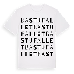 Bastufallet ordlek t-shirt – ekologisk bomull t-shirt från Pinshirt