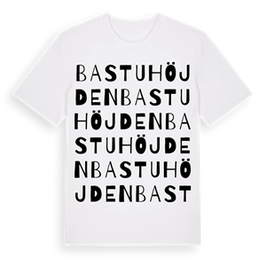 Bastuhöjden ordlek t-shirt – ekologisk bomull t-shirt från Pinshirt