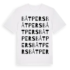 Båtpers ordlek t-shirt – ekologisk bomull t-shirt från Pinshirt