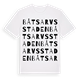 White t-shirt med Båtsarvsstaden ordlek t-shirt