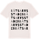 Vintage White t-shirt med Båtsarvsstaden ordlek t-shirt