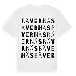 Bävernäs ordlek t-shirt – ekologisk bomull t-shirt från Pinshirt